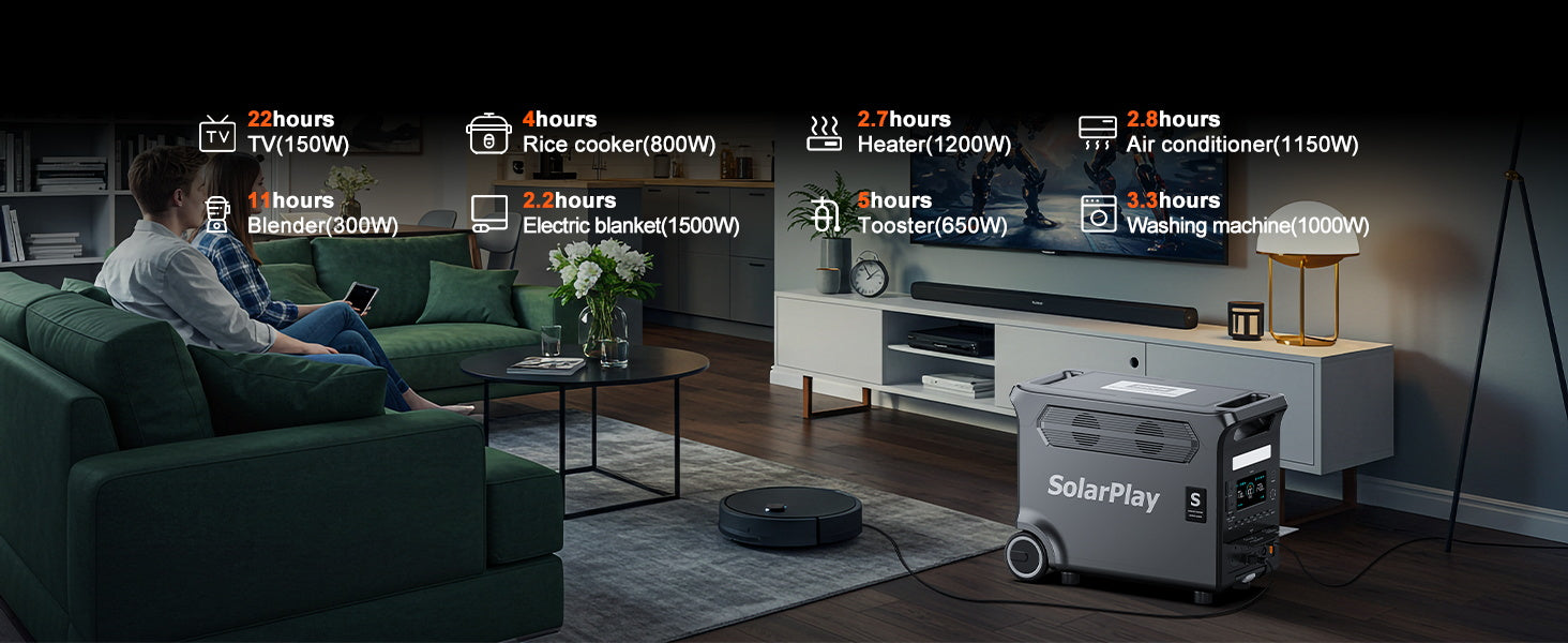 3600W Power Station 3840WH Generator With Foldable  Panels