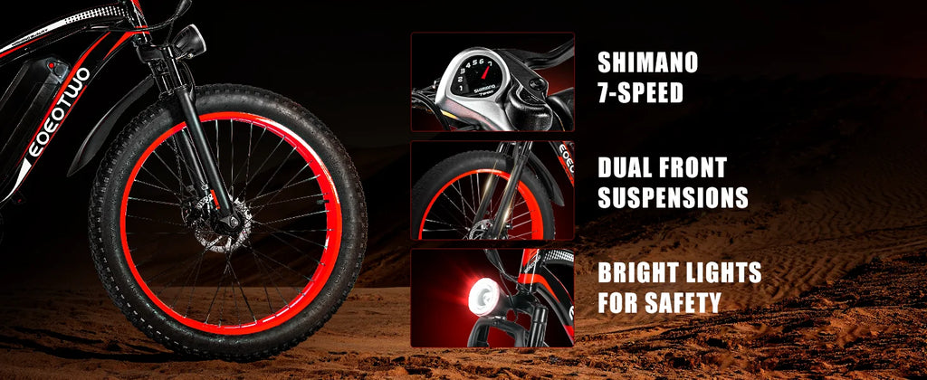 1500W Fat Tire EBike for Adults 26"x4.0 All Terrain 34MPH  48V