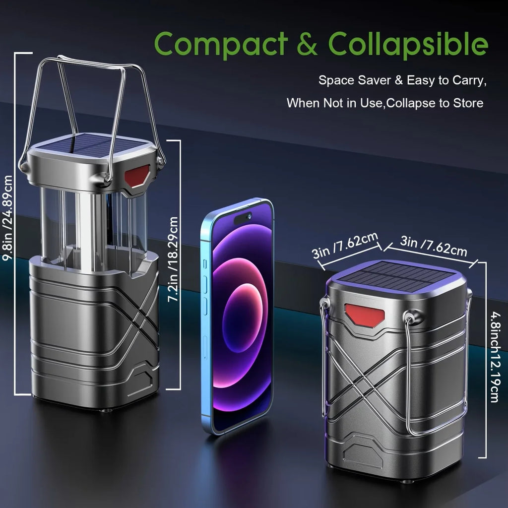 Solar  Lantern 2/4-Pack, Rechargeable LED with ,USB-C