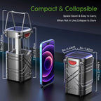 Solar  Lantern 2/4-Pack, Rechargeable LED with ,USB-C