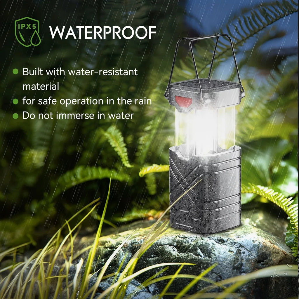 Solar  Lantern 2/4-Pack, Rechargeable LED with ,USB-C
