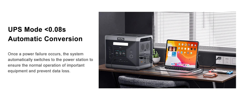 Portable Power Station 2160WH LiFePO4  2400W (4800W Peak) AC