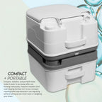Portable Toilet Camping with Toilet Paper Storage 5.8 Gallon