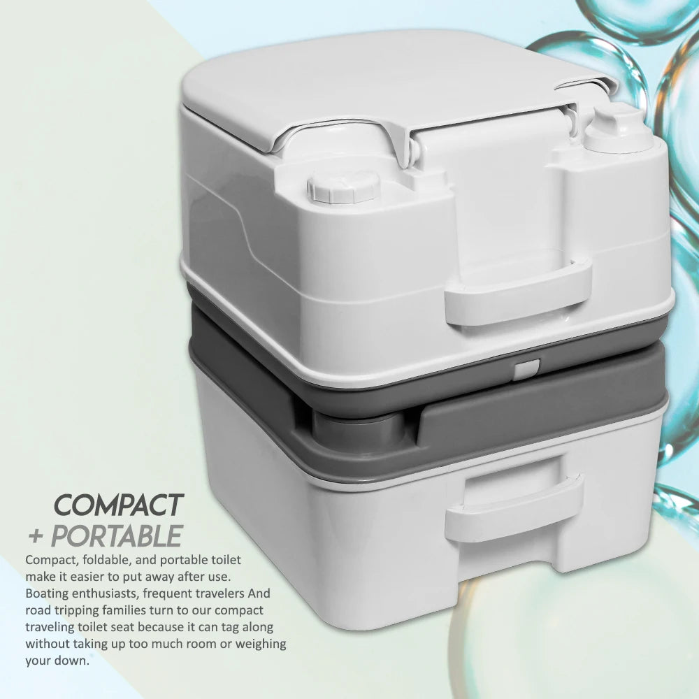 Portable Toilet Camping with Toilet Paper Storage 5.8 Gallon