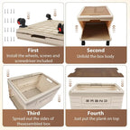 Foldable Storage Cart – Heavy-Duty with 4 Silent Wheels,