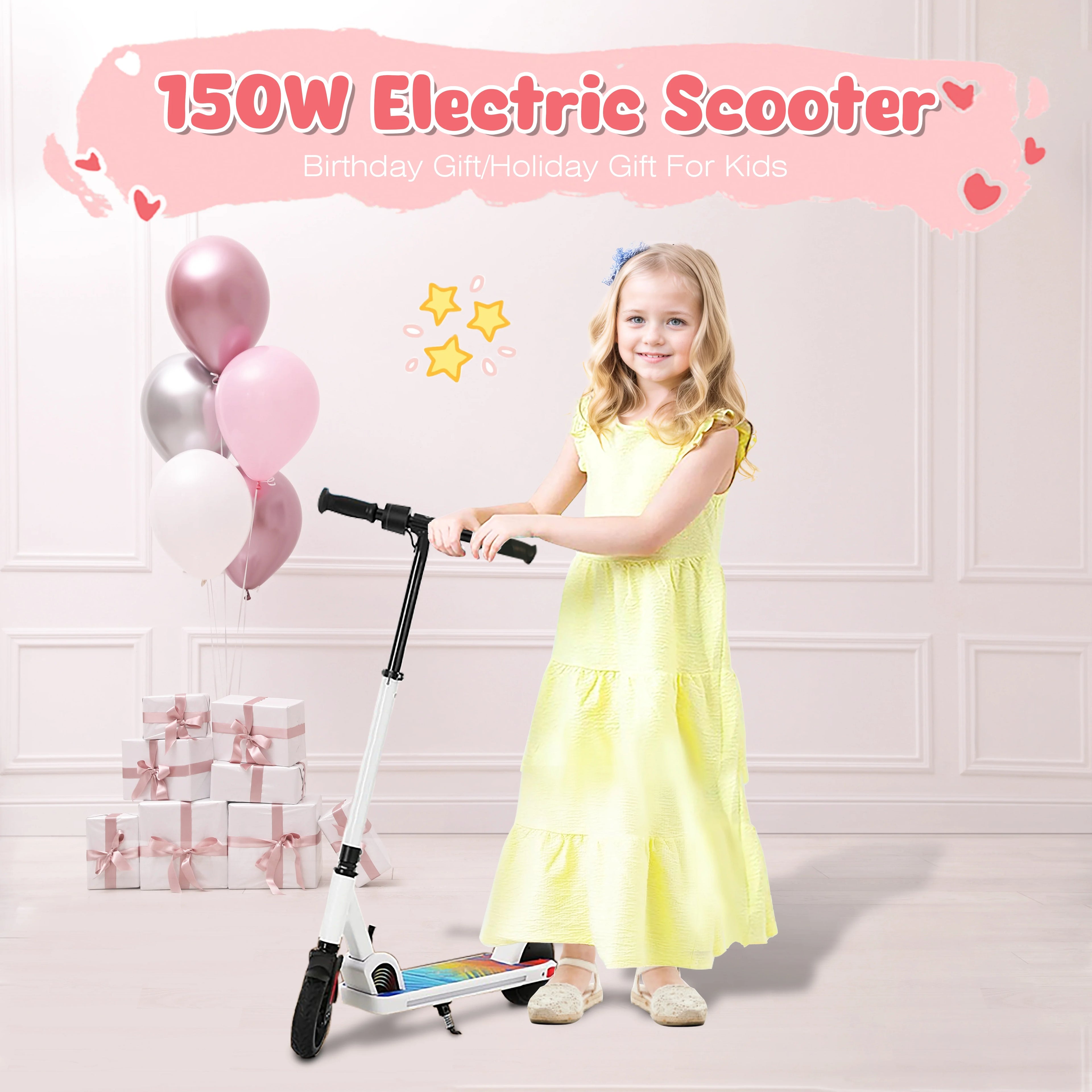 150W E Scooter Kids 6-12 10MPH 7Mi Range