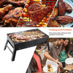 Portable Charcoal BBQ Grill Folding Stainless Steel BBQ