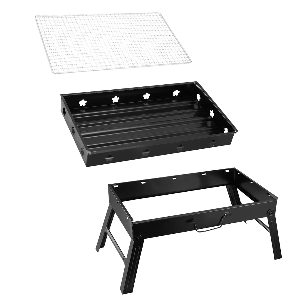 Portable Charcoal BBQ Grill Folding Stainless Steel BBQ
