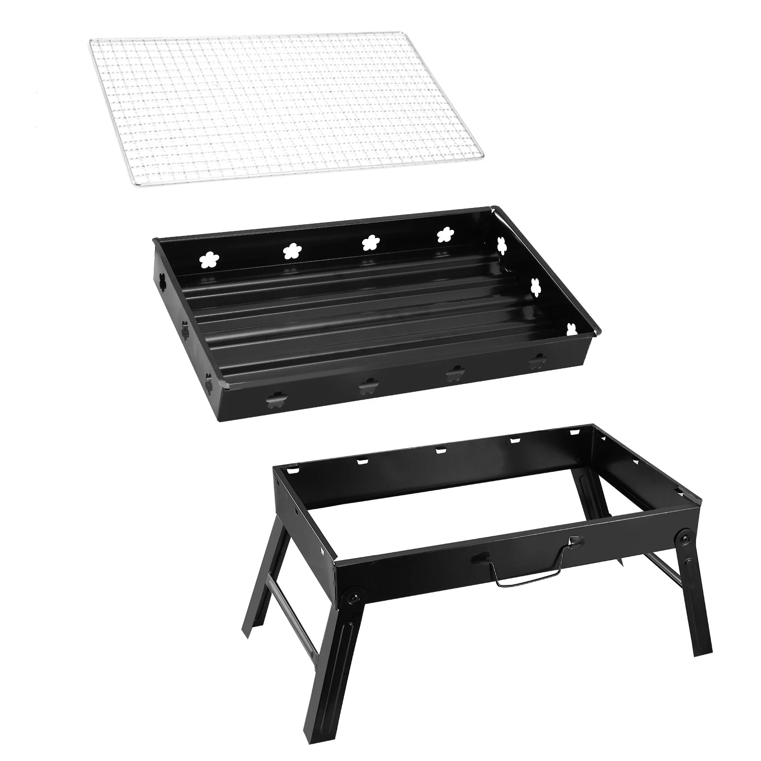 Portable Charcoal BBQ Grill Folding Stainless Steel BBQ