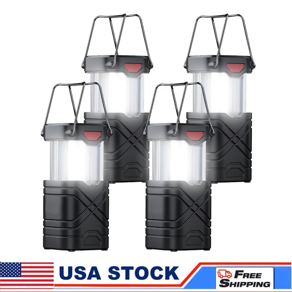 Solar  Lantern 2/4-Pack, Rechargeable LED with ,USB-C