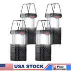 Solar  Lantern 2/4-Pack, Rechargeable LED with ,USB-C