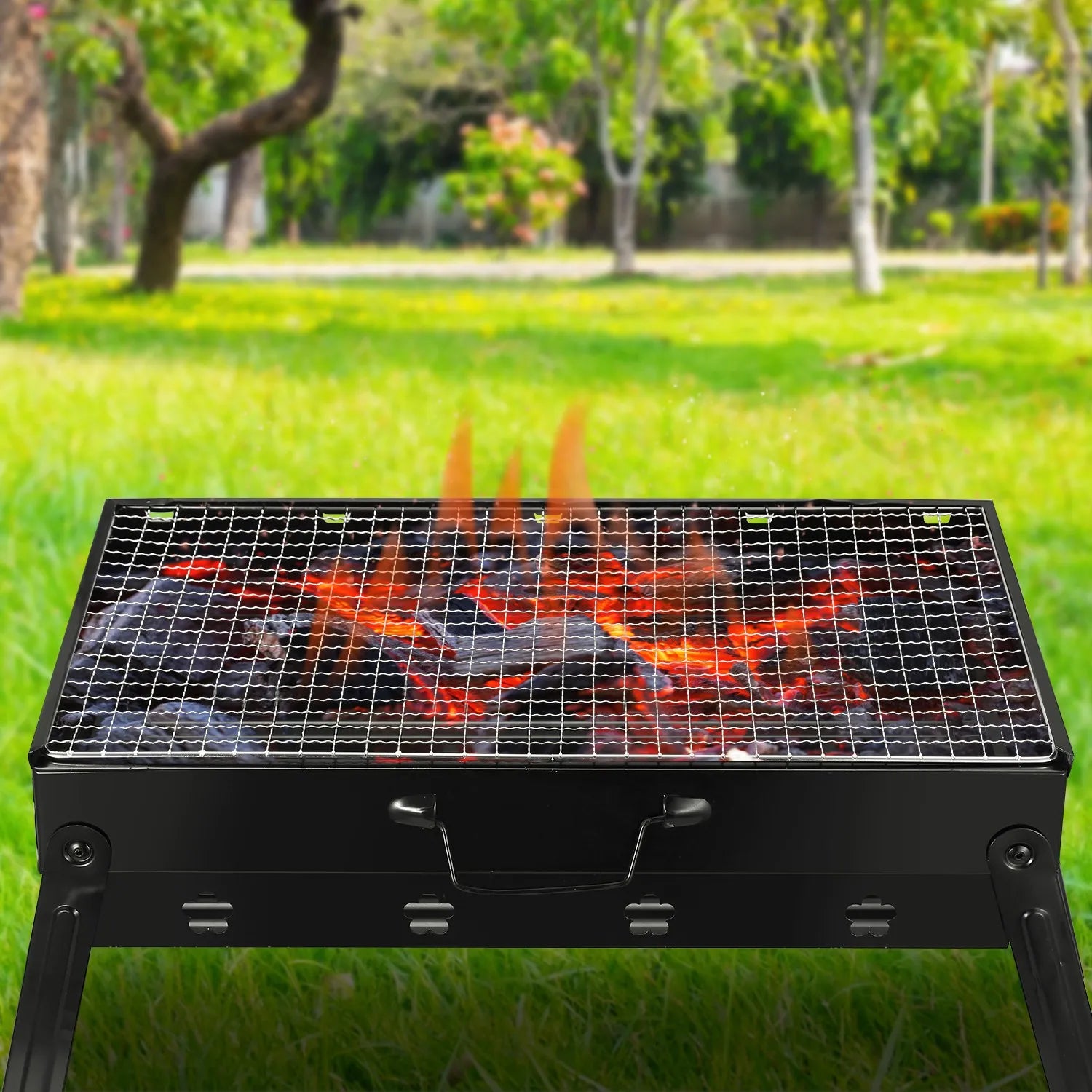 Portable Charcoal BBQ Grill Folding Stainless Steel BBQ