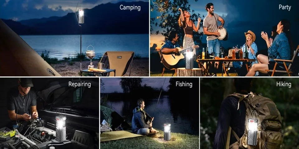 Solar  Lantern 2/4-Pack, Rechargeable LED with ,USB-C