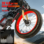 1500W Fat Tire EBike for Adults 26"x4.0 All Terrain 34MPH  48V