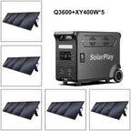 3600W Power Station 3840WH Generator With Foldable  Panels