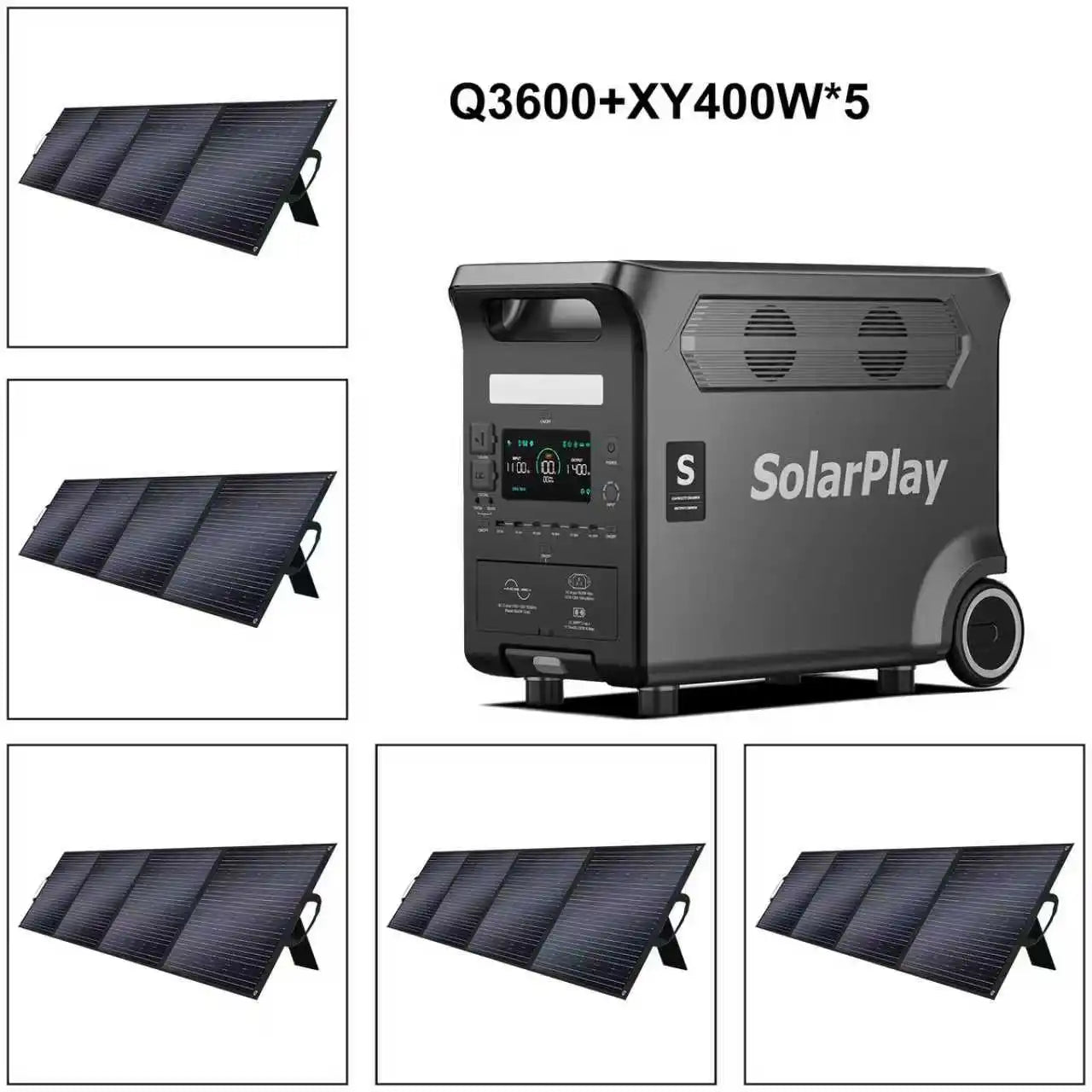 3600W Power Station 3840WH Generator With Foldable  Panels