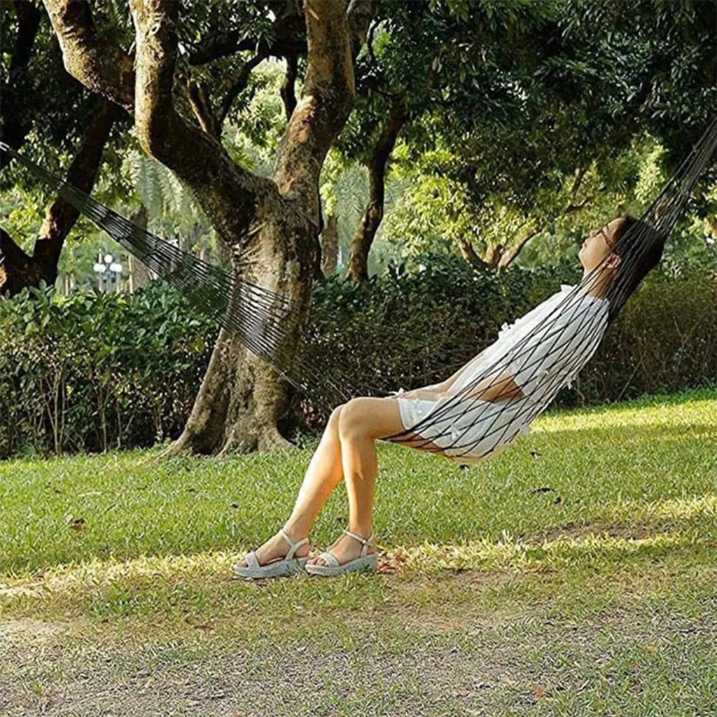 Outdoor Supplies Bold Mesh Hammock Nylon Rope Single Hammock