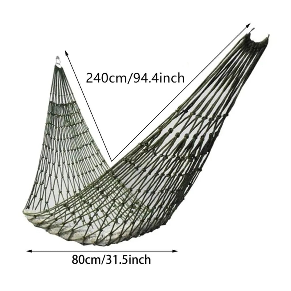 Outdoor Supplies Bold Mesh Hammock Nylon Rope Single Hammock
