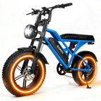 1500W Peak 28MPH 48V13Ah Motorcycle, 16"x4" Fat Tire Dual Suspension