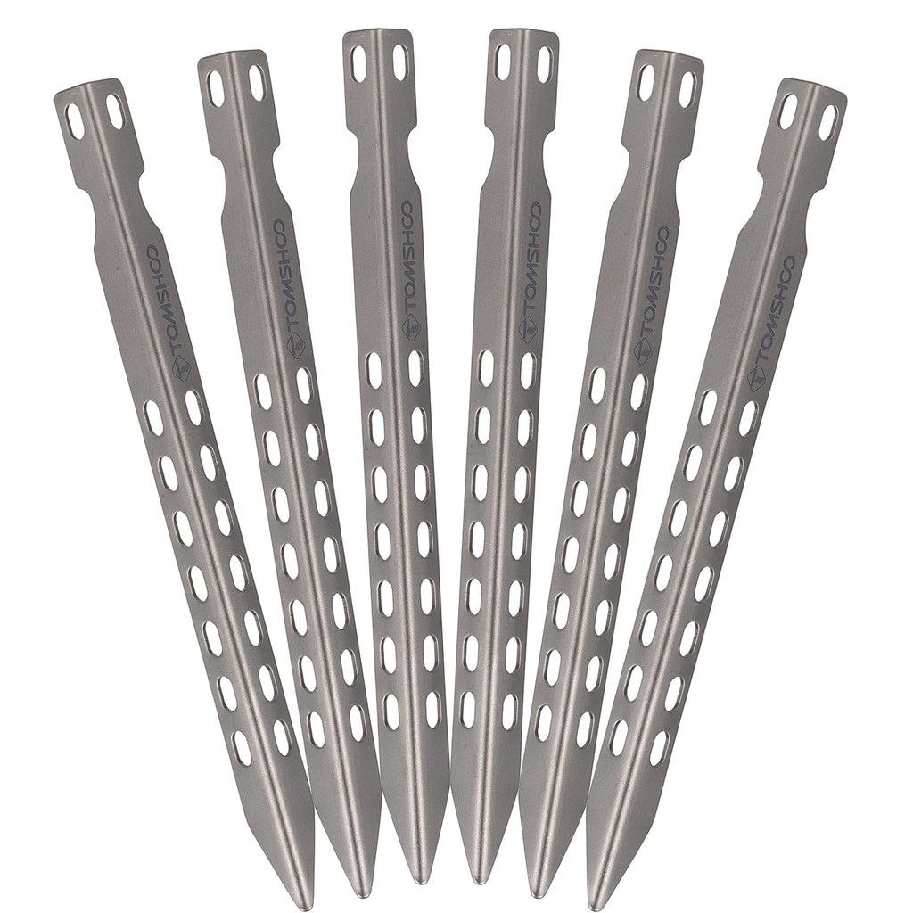 4/6 Pack 6.3 Inch Camping  Pegs Ultralight Windproof Titanium Tent Stakes