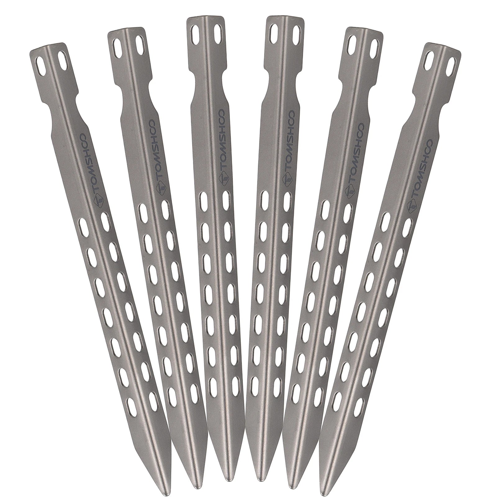 4/6 Pack 6.3 Inch Camping  Pegs Ultralight Windproof Titanium Tent Stakes