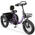Electric Trike for Adults, 998.4Wh , 1200W Peak  20"x4.0" Fat Tires,