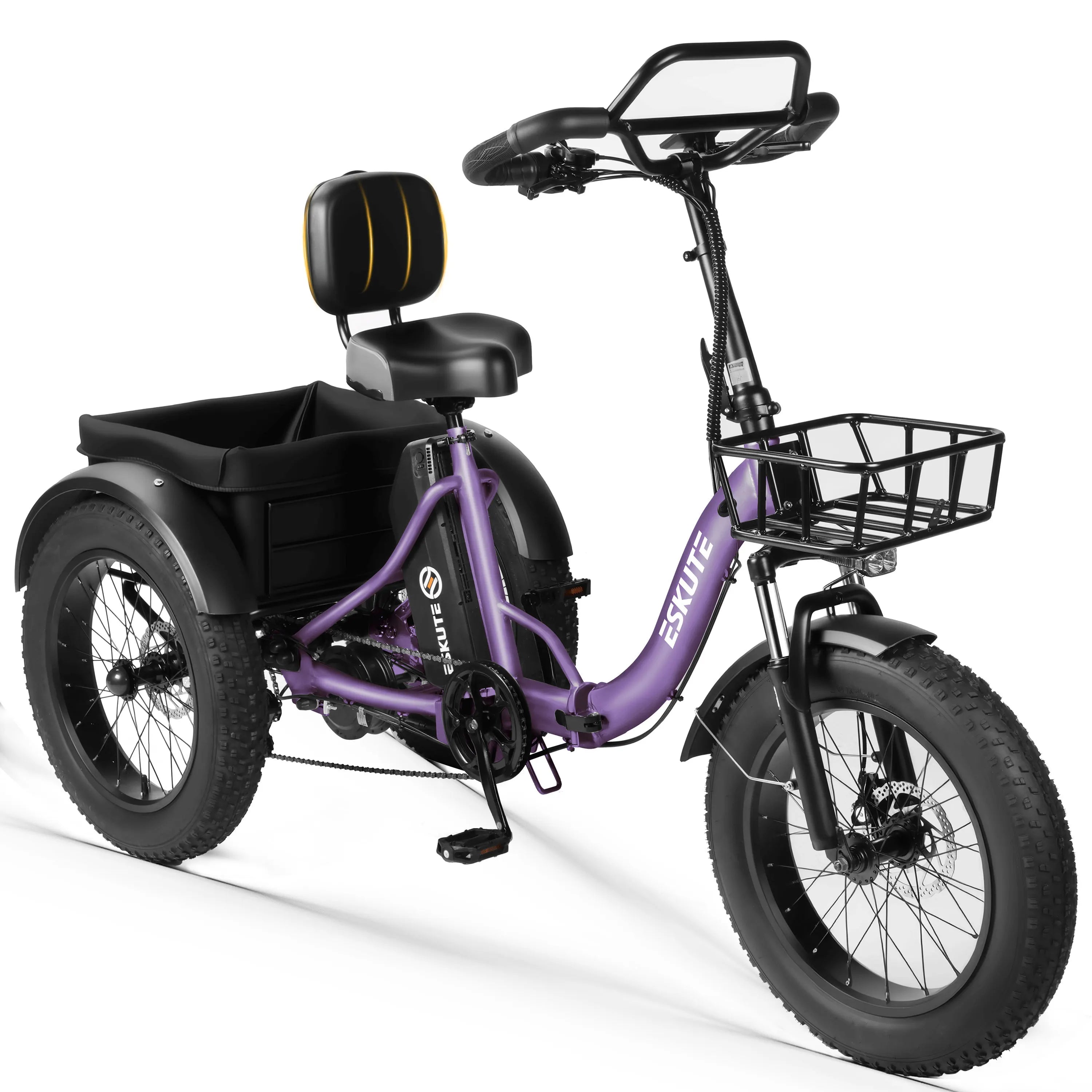 Electric Trike for Adults, 998.4Wh , 1200W Peak  20"x4.0" Fat Tires,
