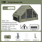 Inflatable Camping Tent, Waterproof  for 4-8 Persons,