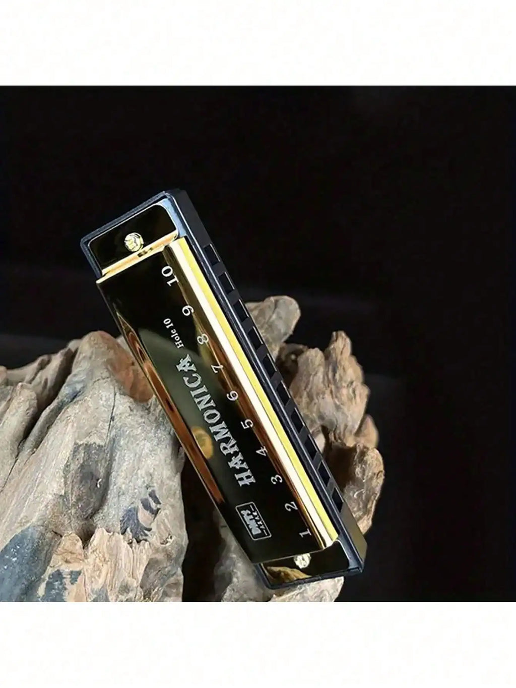 1pc Metal Diatonic 10-Hole Professional Blues Harmonica,