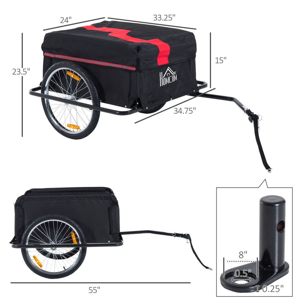 Elite Two-Wheel Bicycle Large Cargo Trailer , Folding
