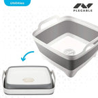 Foldable Camping Sink, Plastic and Rubber, 8.5 Liters, 30.5 X 30 X 20/7