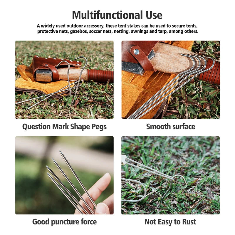 Boundless Voyage Titanium alloy Tent Pegs Camping   Ultralight