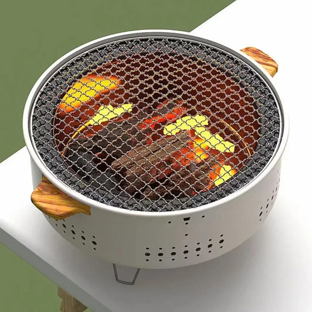 Grill Korean Charcoal Stainless Steel Split BBQ Non-stick Rack