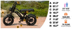 1500W Peak 28MPH 48V13Ah Motorcycle, 16"x4" Fat Tire Dual Suspension