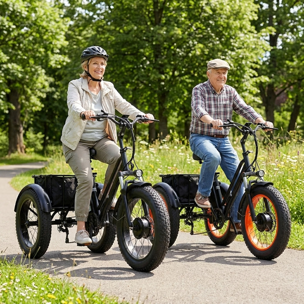 1000W Peak Adult Electric Trike | "Fat Tire, 48V 15AH  , 50-Mile
