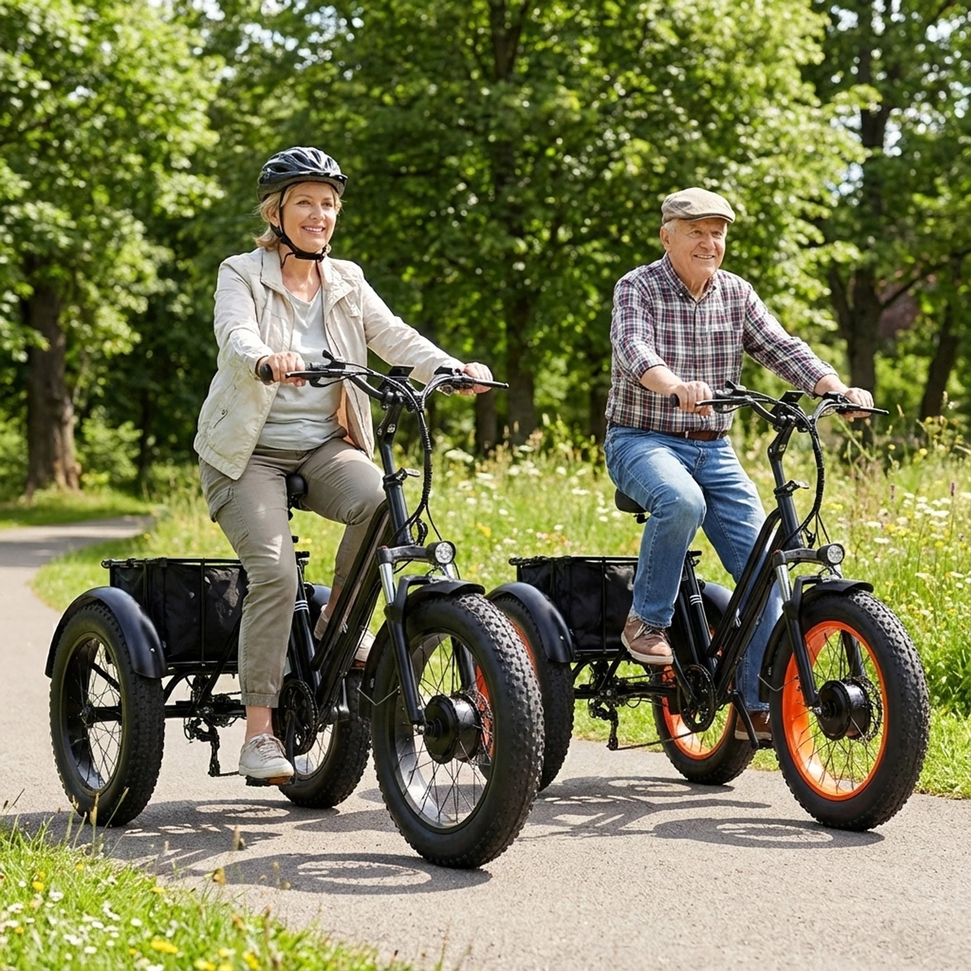 1000W Peak Adult Electric Trike | "Fat Tire, 48V 15AH  , 50-Mile