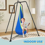 Sensory Pod Swings and Chair, Sensory Swing Set, X-Shaped Swing Frame, Heavy-Duty Metal