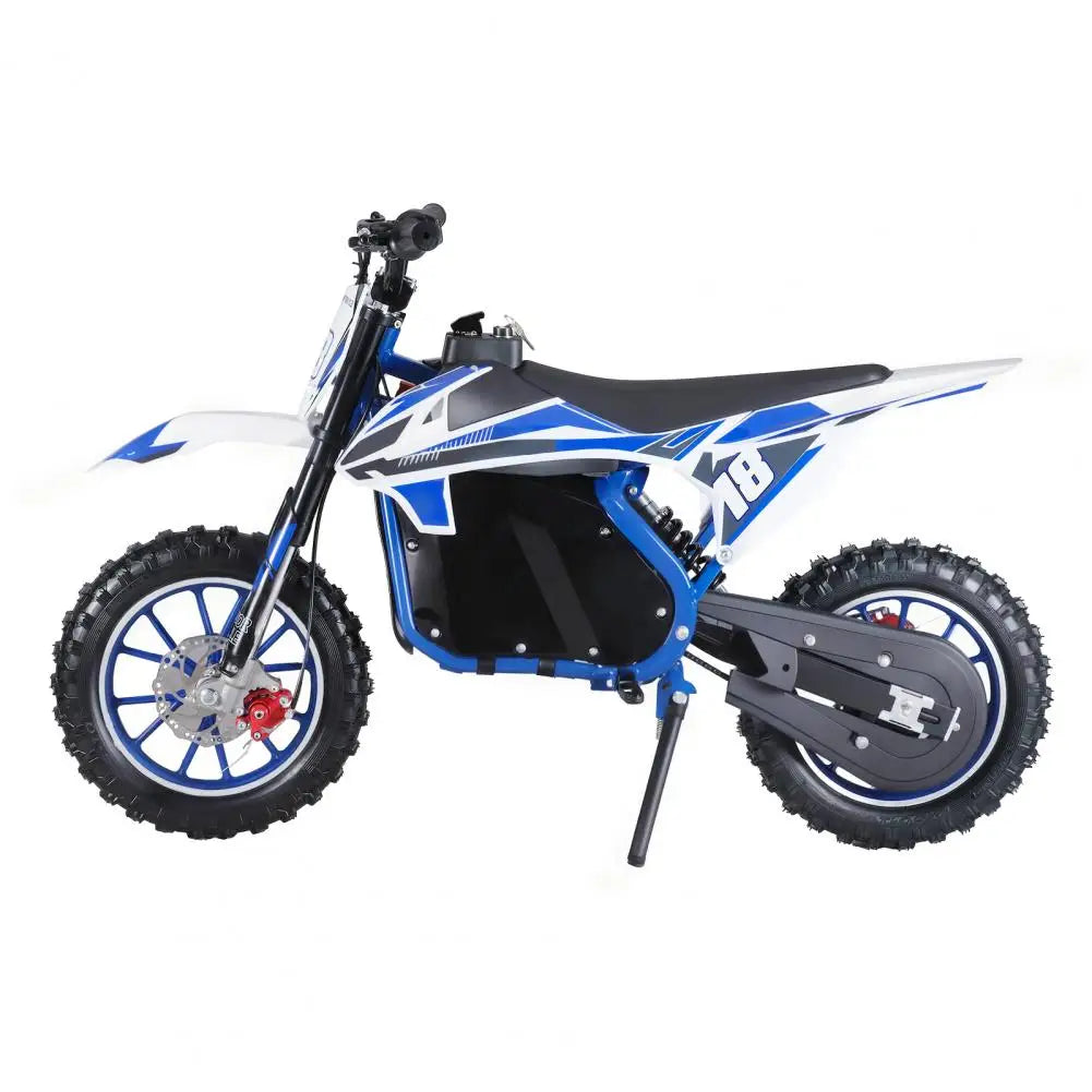 Blue 24V Electric Dirt Bike, Mini Off-Road Motorcycle , Disc Brake, for Kids