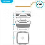 Foldable Camping Sink, Plastic and Rubber, 8.5 Liters, 30.5 X 30 X 20/7
