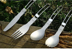 Titanium Foldable Cutlery Set - Fork Spoon Knife