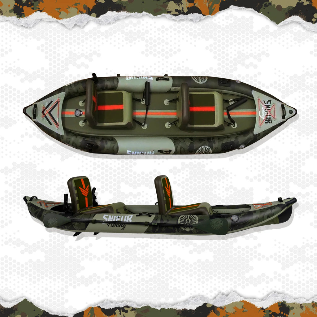 2-Person Inflatable kayak with Paddle & Carry Handle