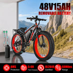 1500W Fat Tire EBike for Adults 26"x4.0 All Terrain 34MPH  48V