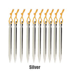 10Pcs/lot 18cm Aluminum Alloy Yard Canopy Tent Pegs Garden Stakes Ground Nail Heavy Duty