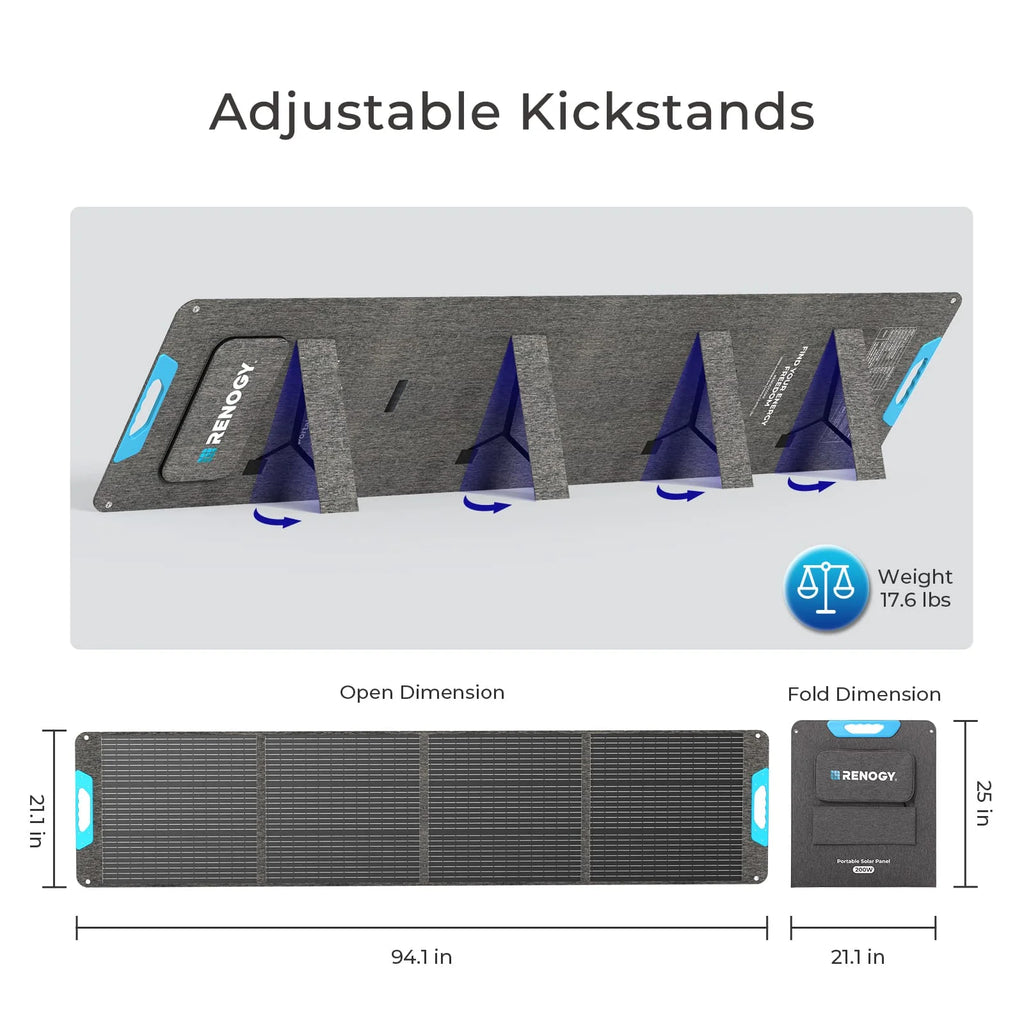 200W Portable , Waterproof Foldable  Solar Charger