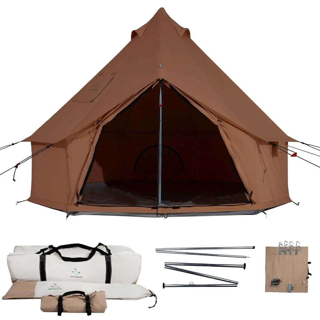 Waterproof 4 Season Canvas Bell Tent w/ Stove Jack