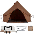 Waterproof 4 Season Canvas Bell Tent w/ Stove Jack