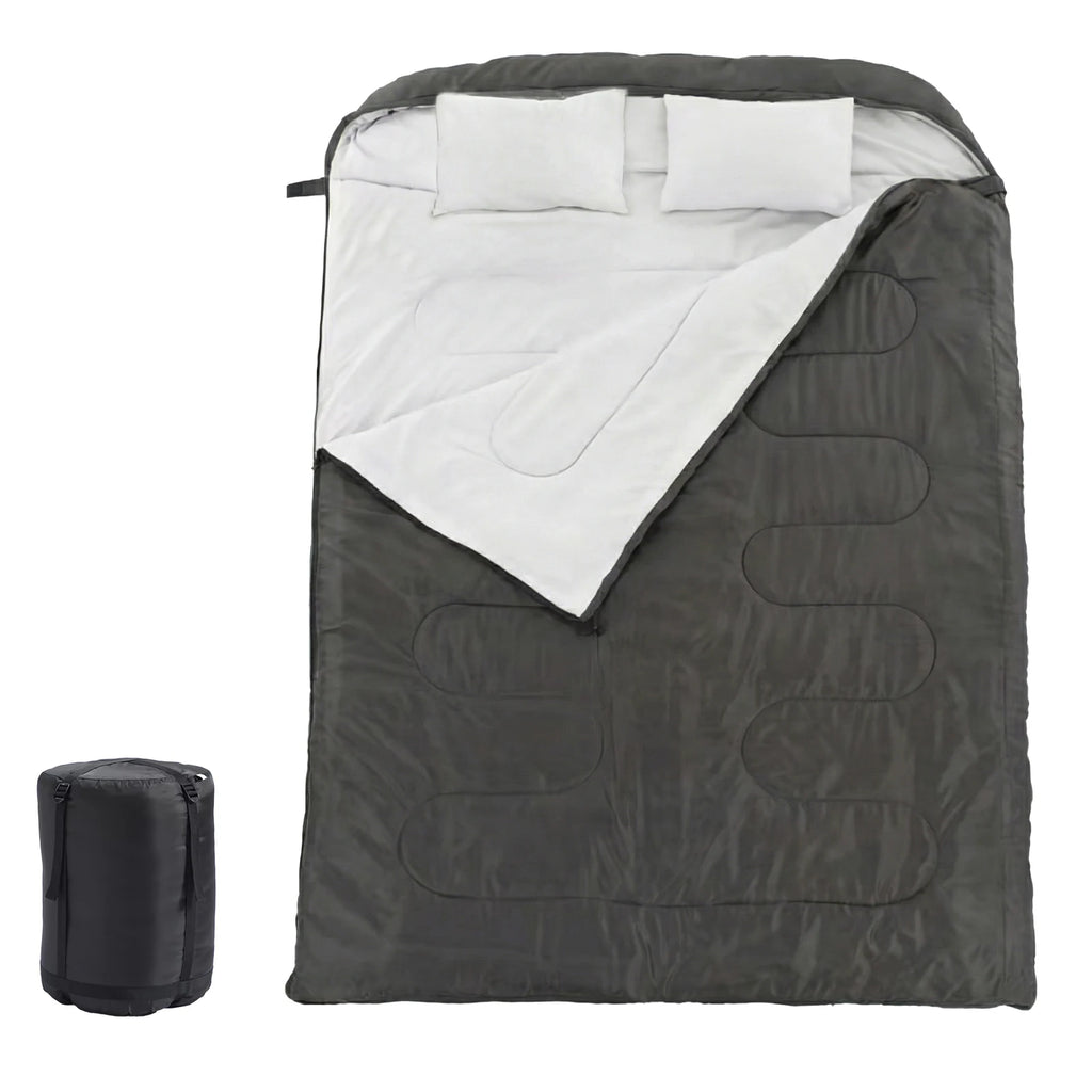 Double Sleeping Bag for Adults with Pillow 3 Season