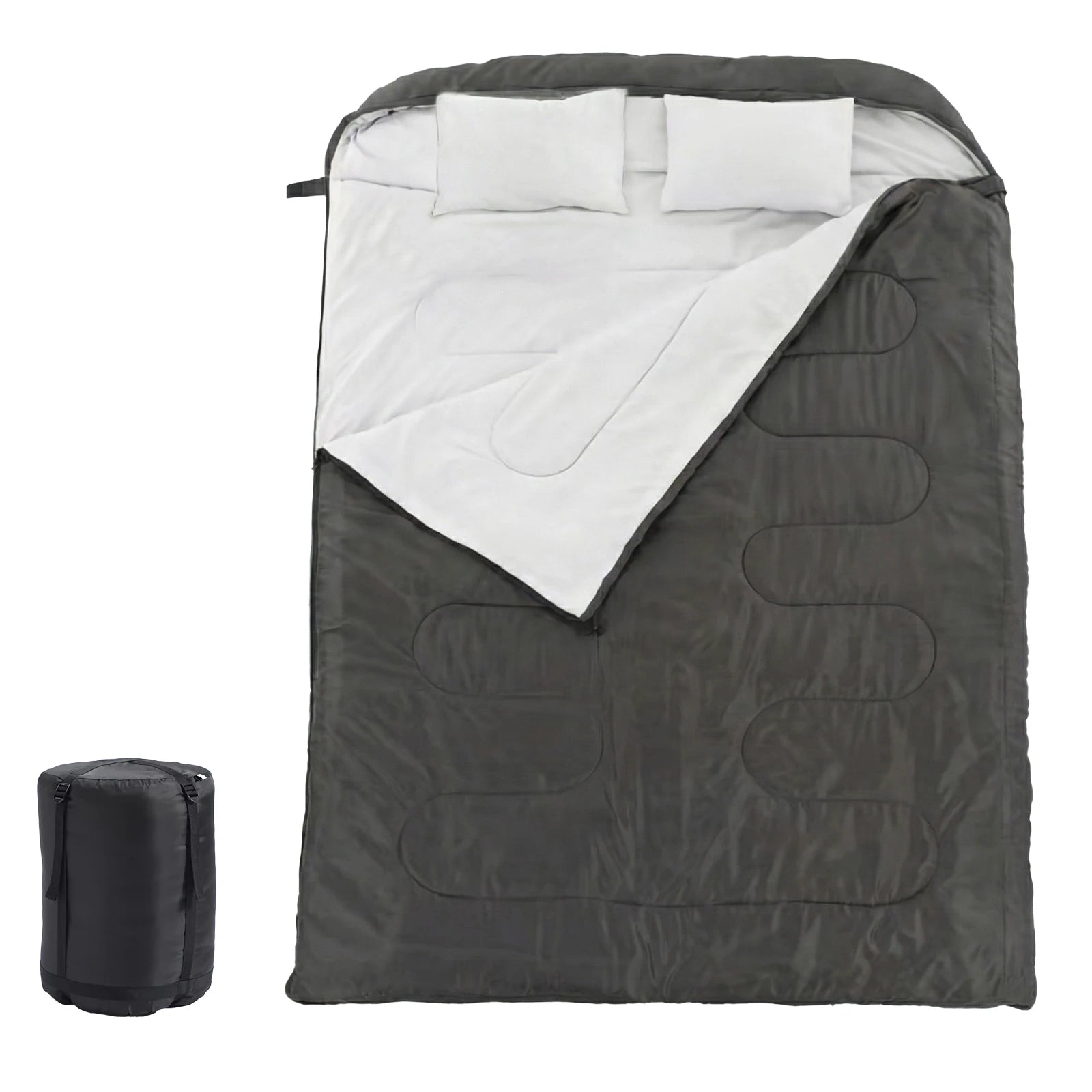 Double Sleeping Bag for Adults with Pillow 3 Season