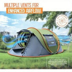Camping Tent - 4-Person Easy Pop Up Tent  - UPF50+