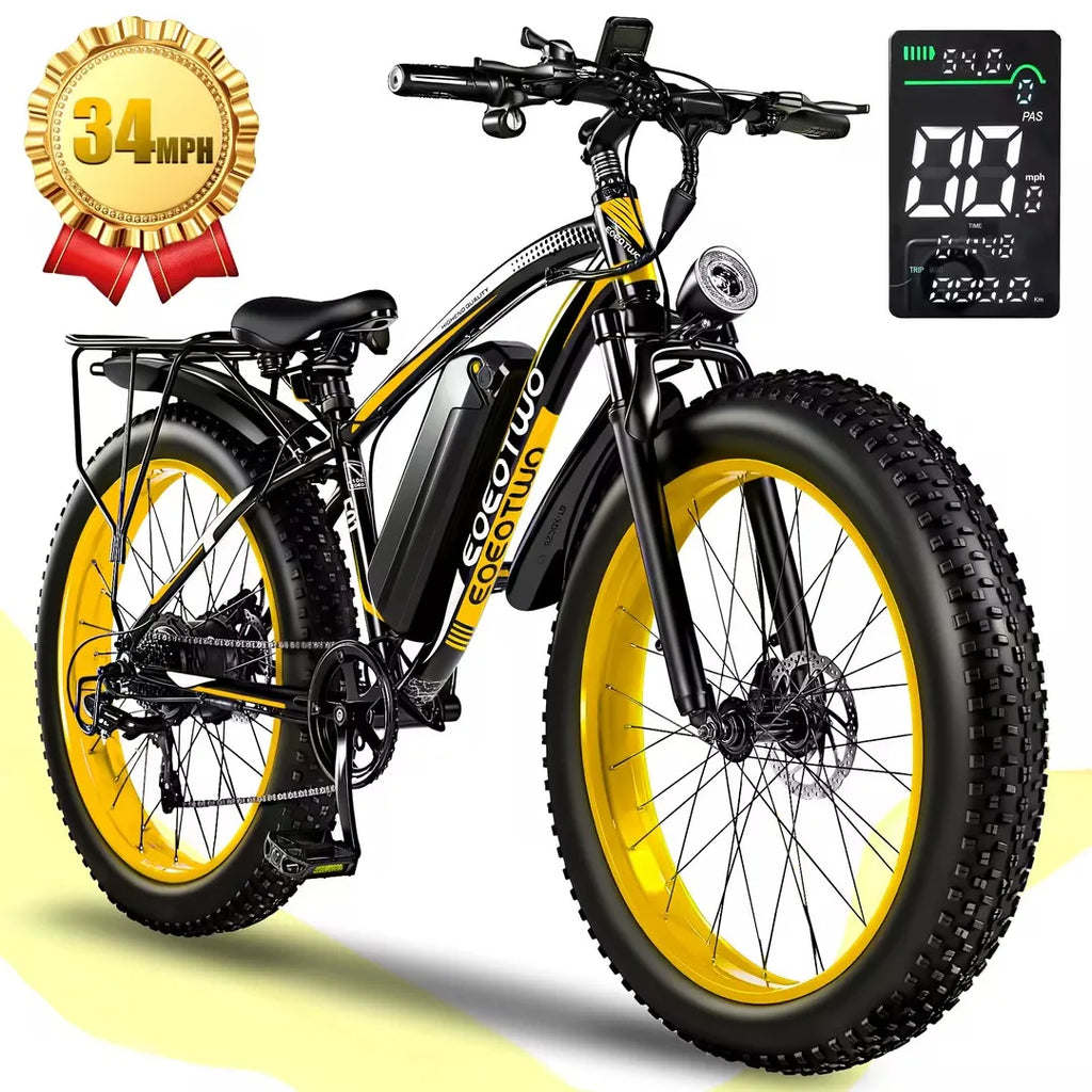 1500W Fat Tire EBike for Adults 26"x4.0 All Terrain 34MPH  48V